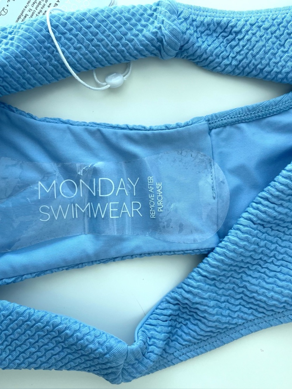 Monday Swimwear Blue Ribbed Bikini set - Picture 9 of 12